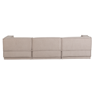 WOOOD Manu Chaise Longue Soffa Vänster i Grov Chenille Natur