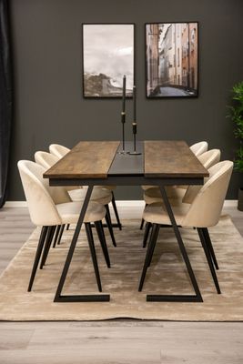 Venture Home Matgrupp Jakarta med stolarna Velvet