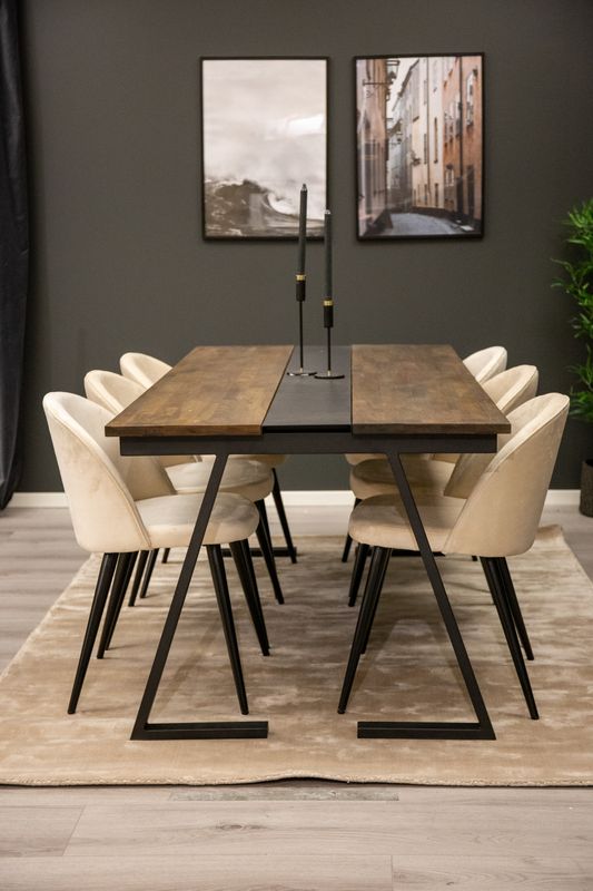 Venture Home Matgrupp Jakarta med stolarna Velvet