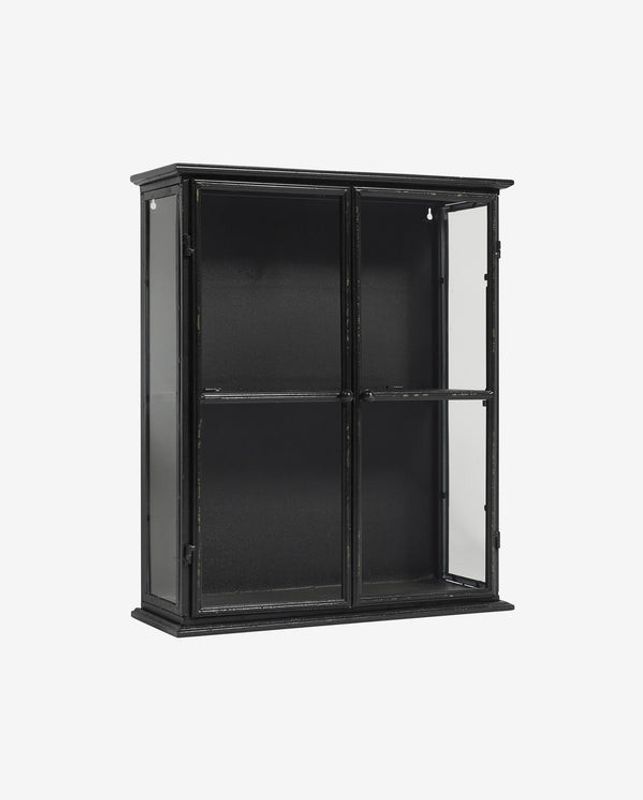 Nordal DOWNTOWN Väggskåp i Svart Järn och Glas