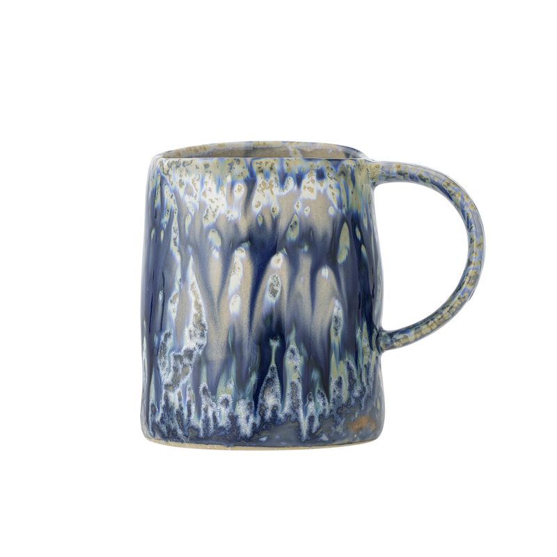 Bloomingville Yori Mugg, Blå, Stengods - 6-pack