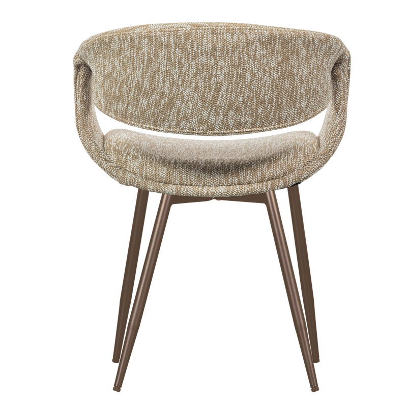 WOOOD Yossi Matstol Sand med Metallben Koppar 2 st