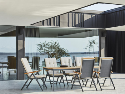 Brafab Nox Matbord 90x240 cm Antracit/Teak