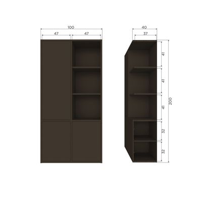 WOOOD Merel Förvaringsskåp i Furu, Mellanbrun