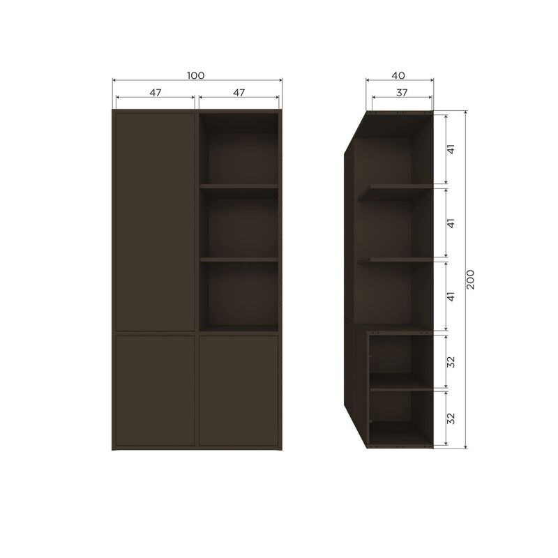 WOOOD Merel Förvaringsskåp i Furu, Mellanbrun