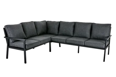 Brafab Rana Hörnsoffa Hög 252x195 cm Svart