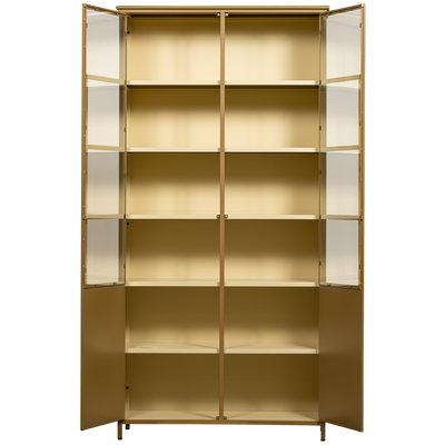 WOOOD Exhibit XL 2-dörrars vitrinskåp i metall - Honung