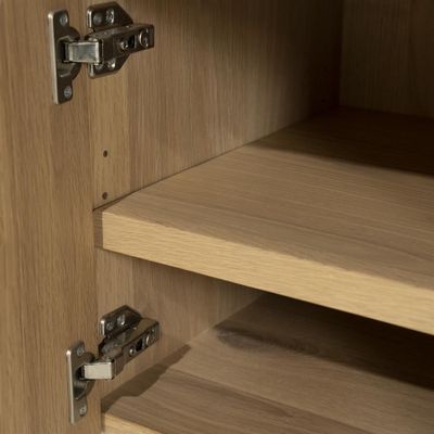 Eleonora TV-bänk Jake med 6 dörrar - Naturlig Ek