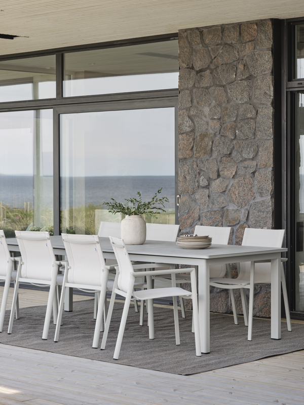 Brafab Lomma Matbord 100x260-380 cm Ljusgrå