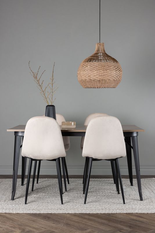 Venture Home Matgrupp Tempe med 4st matstolar Polar