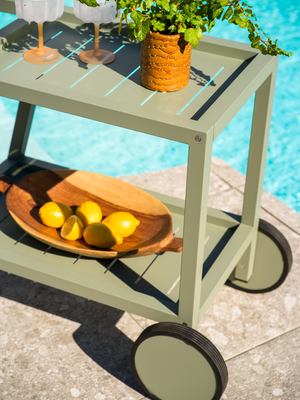 Brafab Samvaro serveringsvagn Dusty Green