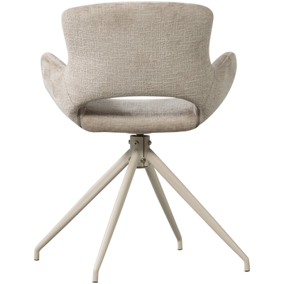 WOOOD ELIVA Matstol Struktur Sammet Sand - Set om 2