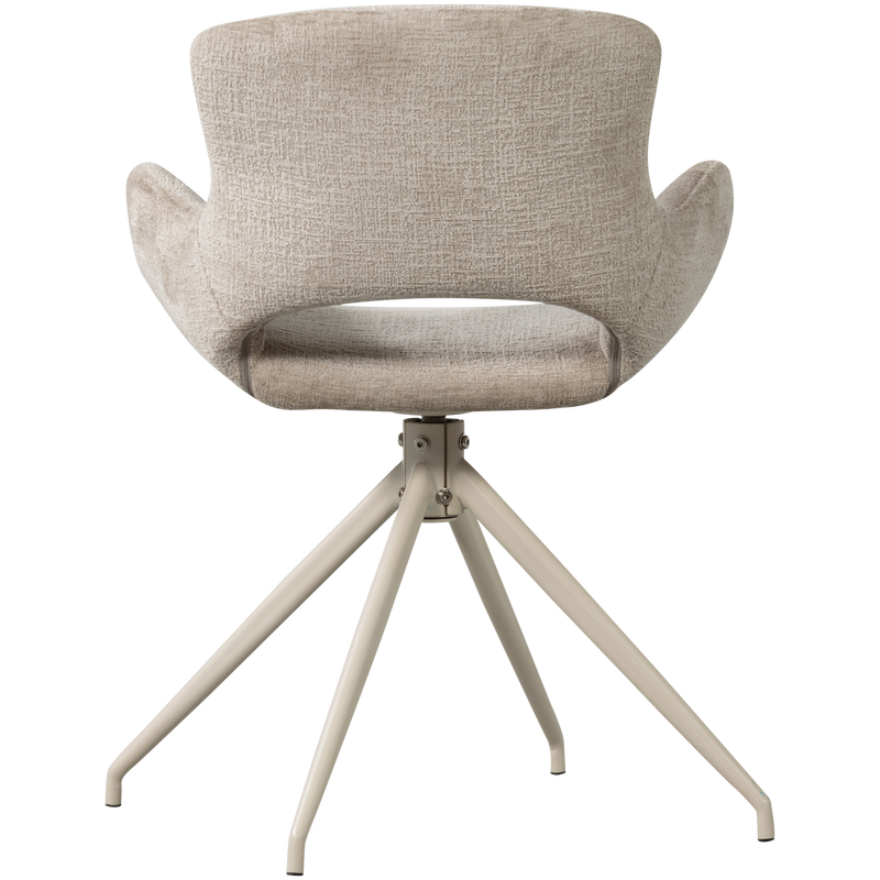 WOOOD ELIVA Matstol Struktur Sammet Sand - Set om 2