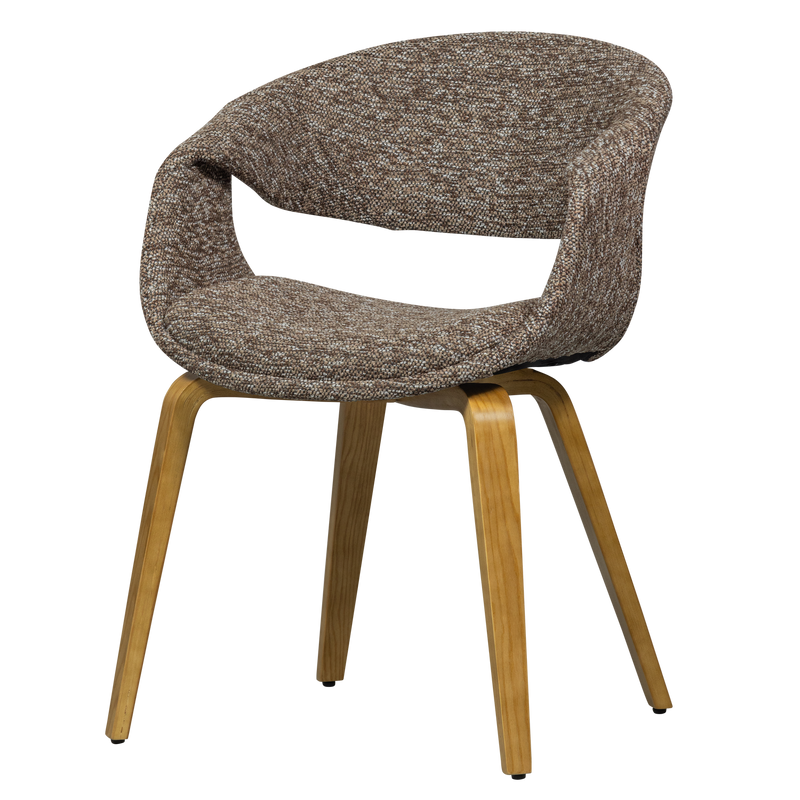 WOOOD Yossi Matstol Brun med Naturfärgade Träben 2 st