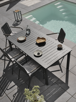 Brafab Lomma Matbord 100x194-312 cm Antracit