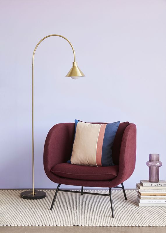 Hübsch Pipe Golvlampa Mässing 60xh168cm, E27