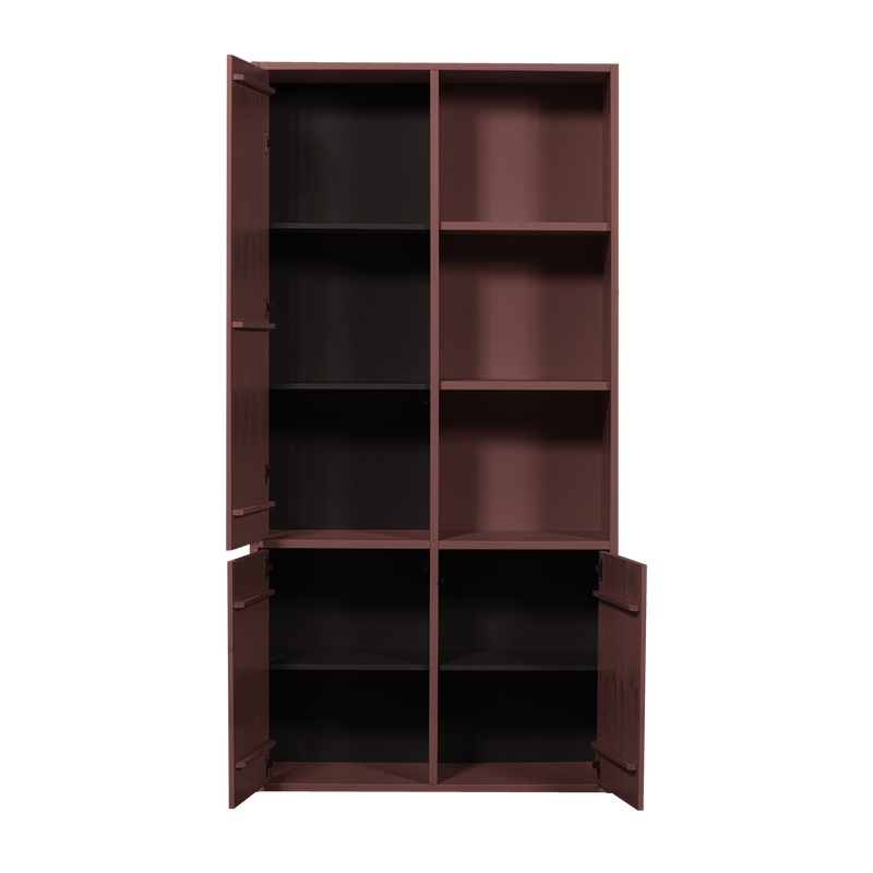 WOOOD MEREL Förvaringsskåp i Vinröd Furu