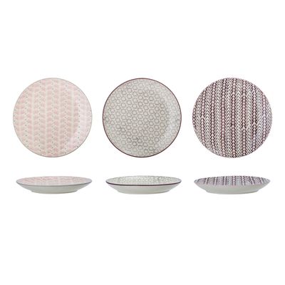 Bloomingville Maya Tallrik, Lila, Stengods - 12-pack