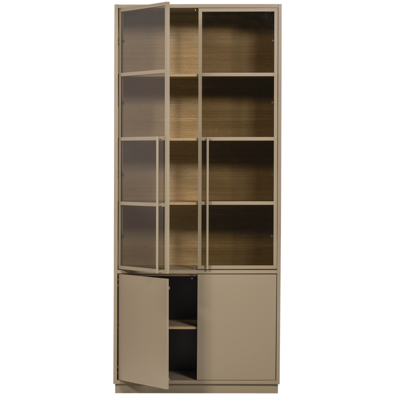 WOOOD Casa Vitrinskåp i Furu Mud [FSC]