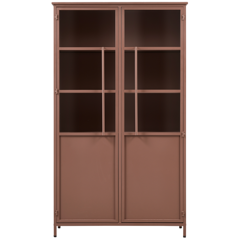 WOOOD Exhibit Vitrinskåp i Metall, Matt Tan