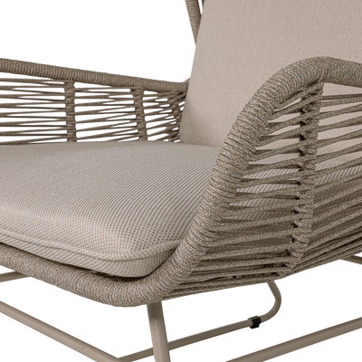 WOOOD Grace Loungestol i Stål och Tyg - Sand 2 st