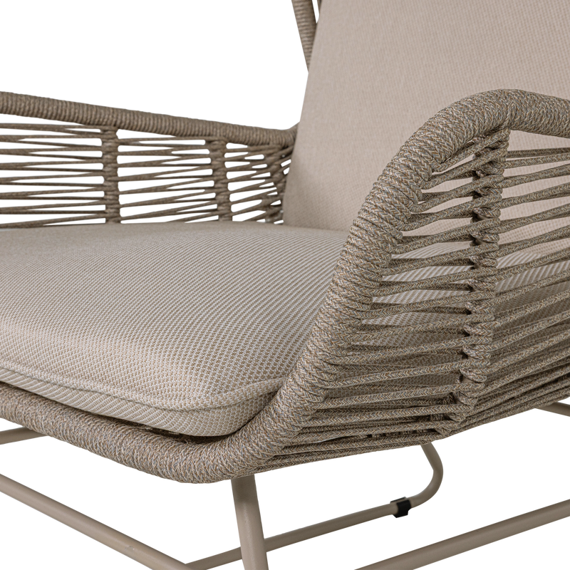 WOOOD Grace Loungestol i Stål och Tyg - Sand 2 st