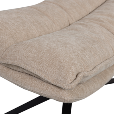 WOOOD Kube Svängbar Fåtölj med Fotpall Natur