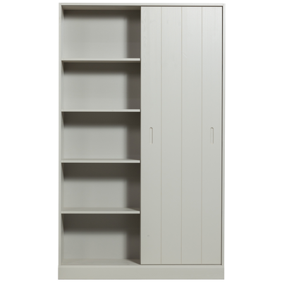 WOOOD Mila Skjutdörrsskåp i Grått Furu