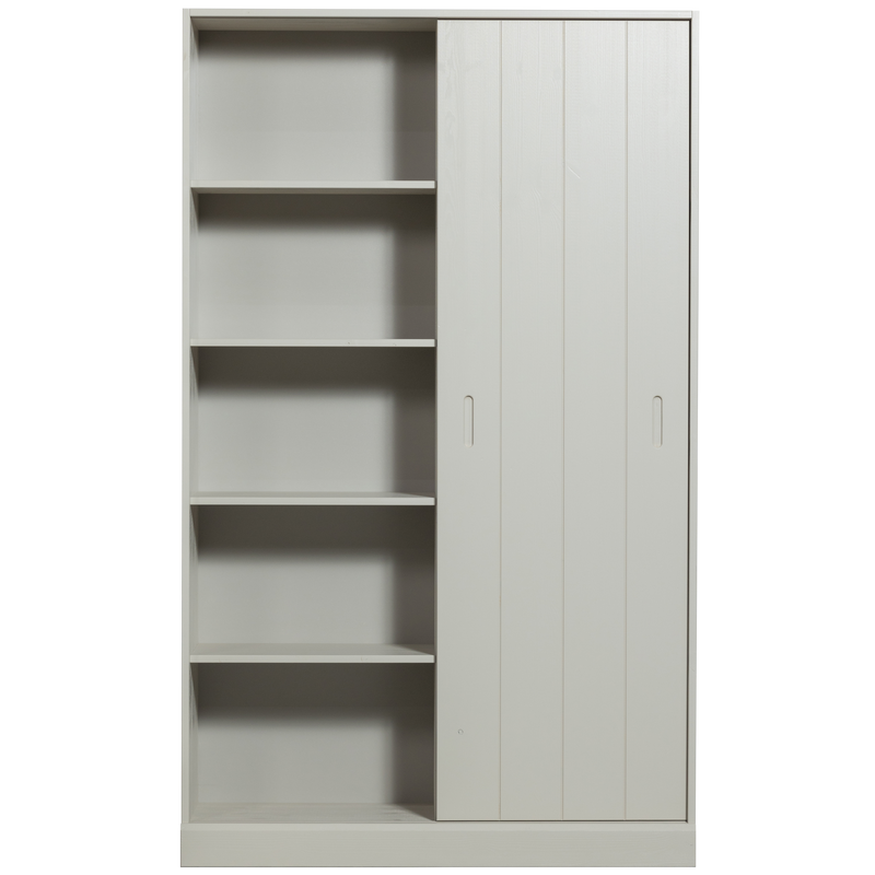 WOOOD Mila Skjutdörrsskåp i Grått Furu