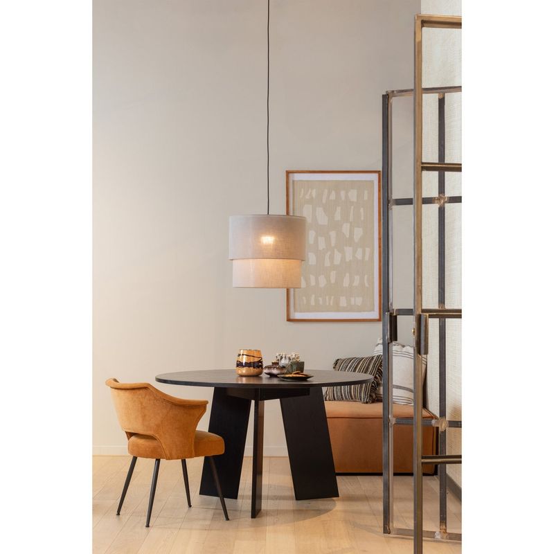 WOOOD Rhonda Rund Matbord 129 cm i Svart Ek