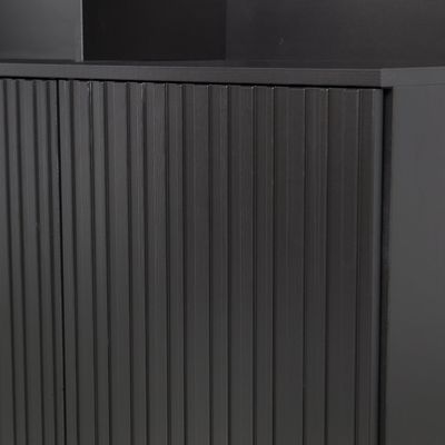 WOOOD New Gravure Väggskåp i svart furu