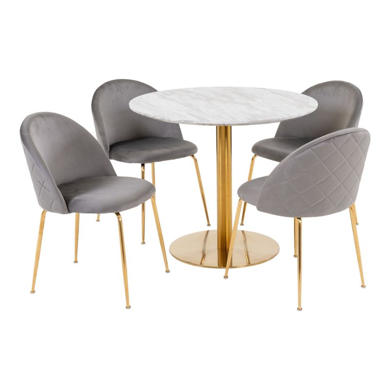 House Nordic Bolzano och Geneve Matgrupp Vit/Grå