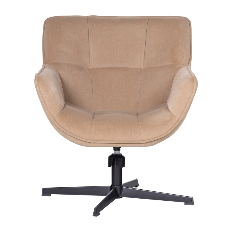 WOOOD WIBO Snurrfåtölj i Matt Sammet Sand