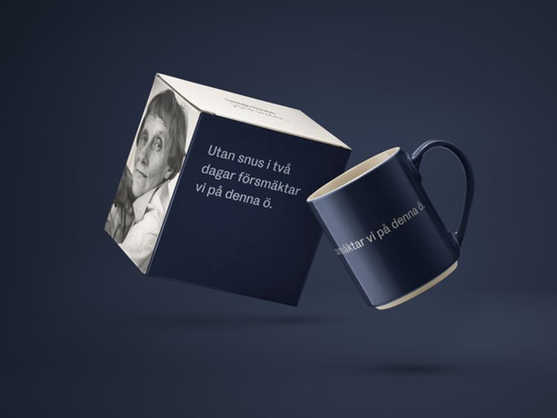 Design House Stockholm Astrid Lindgren mugg "Utan snus i två dagar" Nr. 12