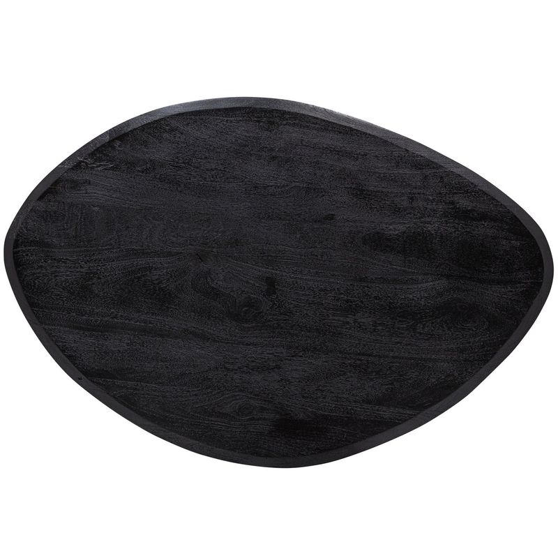 WOOOD POSTURE Soffbord Mango Trä Matt Svart Ø120 CM