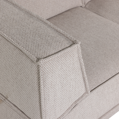 WOOOD Manu Chaise Longue Soffa Höger i Grov Chenille, Naturlig