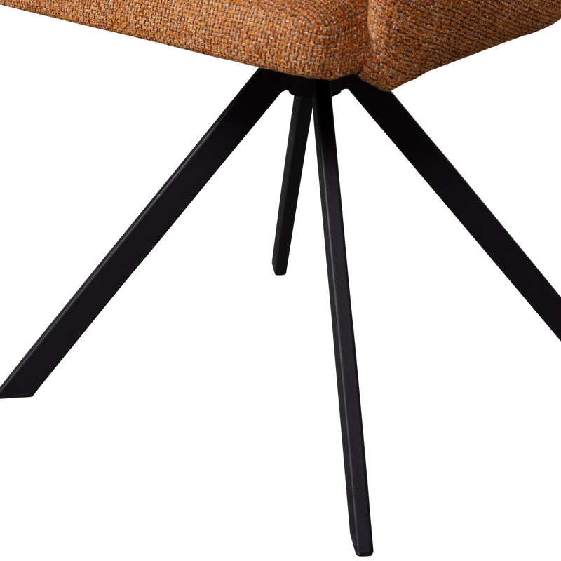 WOOOD Fenne Svängbar Matstol i Vävd Tyg Ginger 2 st