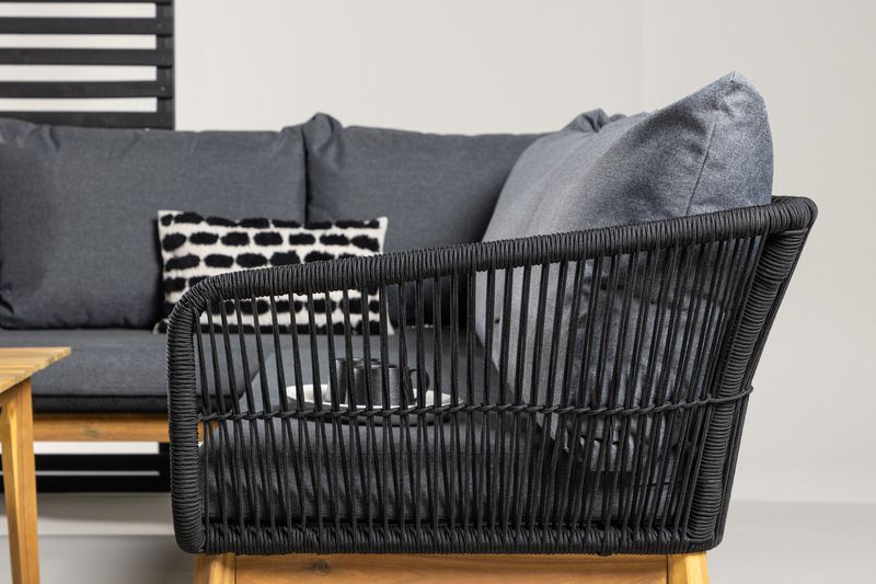 Venture Home Chania Hörngrupp Natur, Svart