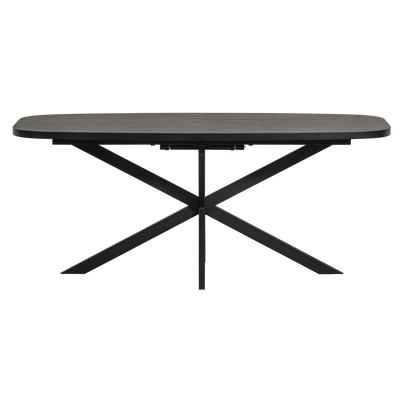 WOOOD Arros Utdragbart Matbord 180-220x90 cm i Svart MDF