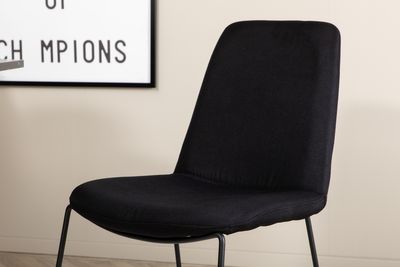 Venture Home Muce & Marbs 4 st Matstolar Svart + Runt Matbord ⌀110 Svart