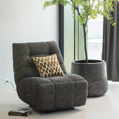 WOOOD Hein Elektrisk Reclinerfåtölj i Anthracite Melange