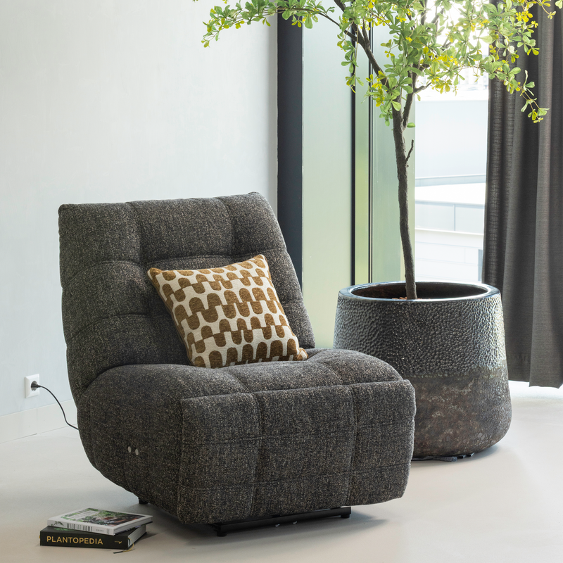 WOOOD Hein Elektrisk Reclinerfåtölj i Anthracite Melange