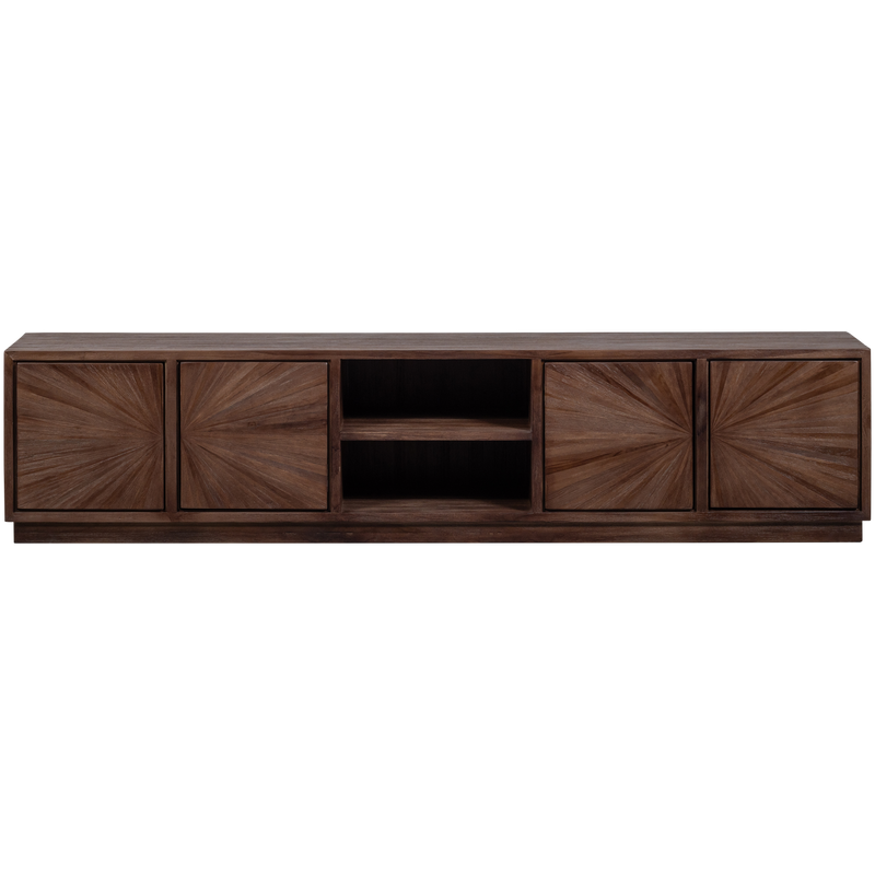 WOOOD SUN TV-bänk med Öppet Fack i Återvunnet Teak Brun