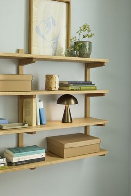 Hübsch Mush Bärbar bordslampa i Burnished Mässing