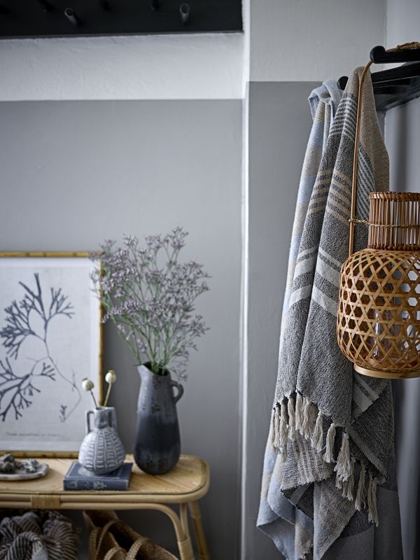 Bloomingville Sumner Illustration med Ram, Blå, Granträ