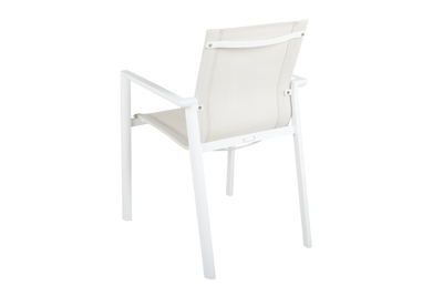 Brafab Delia Stapelstol Vit/Textilene