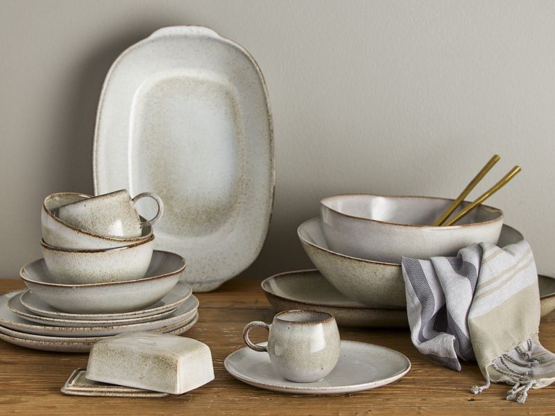 Bloomingville Sandrine Breakfast Set, Natur, Stengods