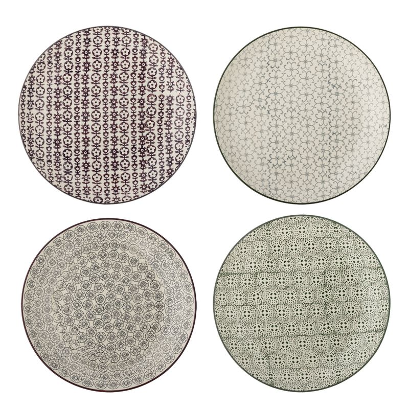 Bloomingville Karine Tallrik, Grön, Stengods - 12-pack