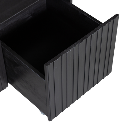 WOOOD NEW GRAVURE Bänk i Svart Furu [FSC]