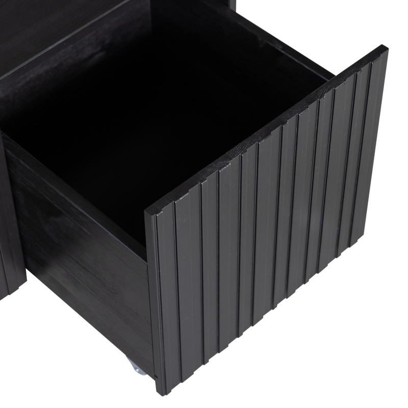 WOOOD NEW GRAVURE Bänk i Svart Furu [FSC]